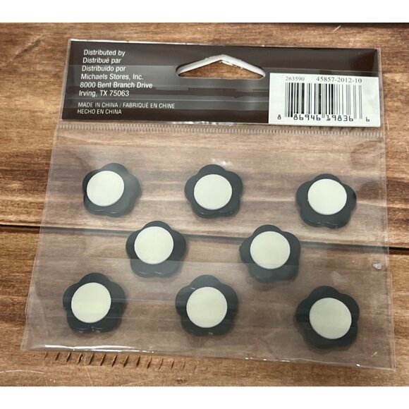 Recollections STICKER Embellishments 16 Pc Set FLORAL DIAMOND GEM BLACK SILVER - Picture 6 of 6